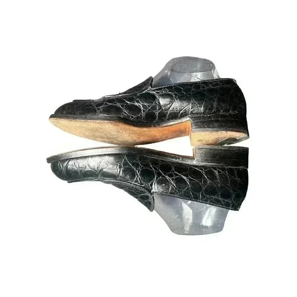 Men\'s FootJoy Loafers Dress Shoes Size 7 D Black Alligator